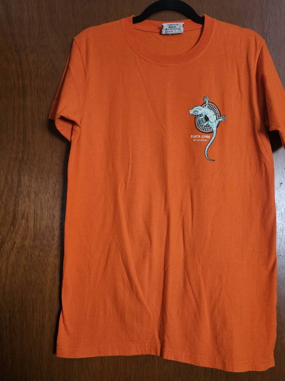 Punta Cana Lizard Graphic Orange Short-Sleeve Tee